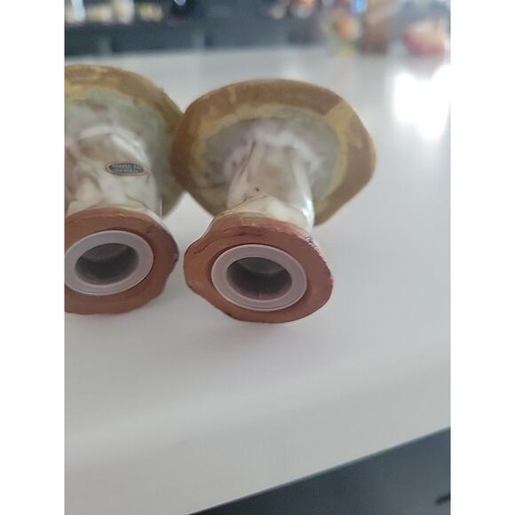 Vintage UCTCI Japan Redware Mushroom Salt & Pepper Shakers 2.5” Kitsch Groovy - Picture 10 of 16